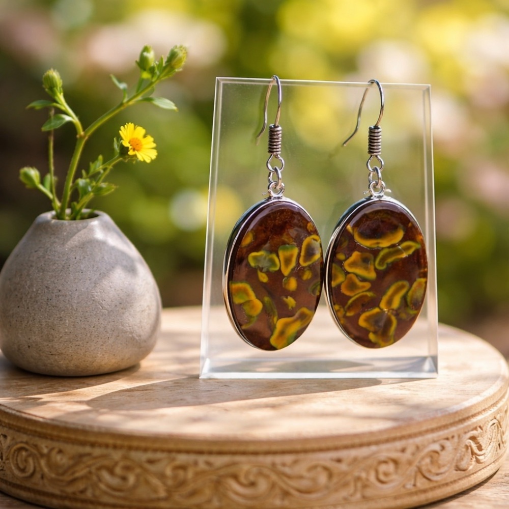 Fruit Jasper Earrings